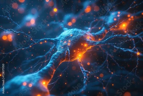 Neural Networks Glow in the Dark A Stunning Visual of the Brain's Neurons Generative AI