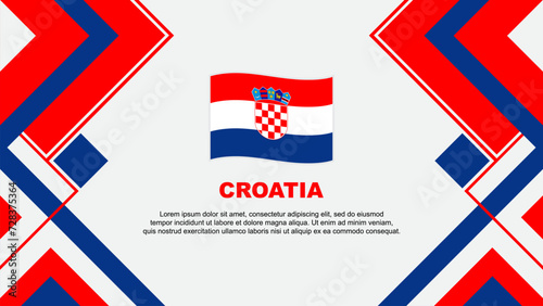 Wallpaper Mural Croatia Flag Abstract Background Design Template. Croatia Independence Day Banner Wallpaper Vector Illustration. Croatia Banner Torontodigital.ca