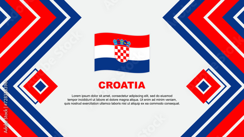 Croatia Flag Abstract Background Design Template. Croatia Independence Day Banner Wallpaper Vector Illustration. Croatia Design