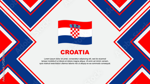 Croatia Flag Abstract Background Design Template. Croatia Independence Day Banner Wallpaper Vector Illustration. Croatia Vector