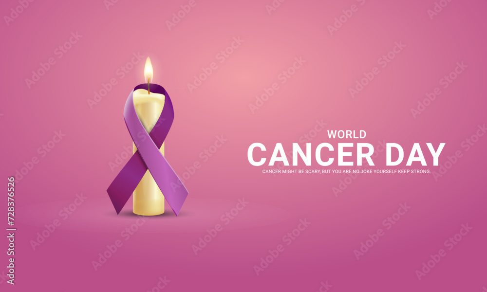 World Cancer Day. Cancer day creative design for social media post. World Cancer Day. Cancer day creative design for social media post.