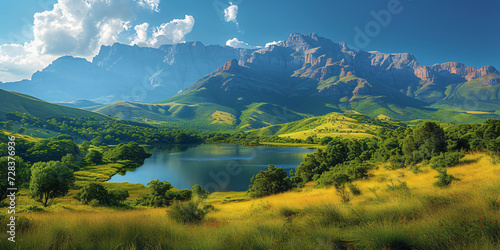 impressive african panoramic landscape