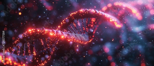 a symmetrical background with intertwining double helix structures of DNA, Dynamic Glowing Double Helix, Radiant Gradients and Abstract Particles in Healthcare Fusion . 