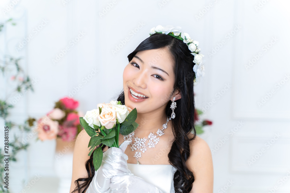ウェディングミニドレスの花嫁 ウェディングミニドレスの花嫁