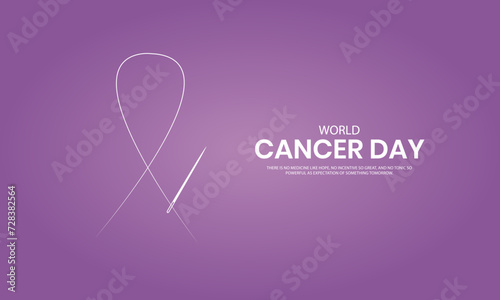 World Cancer Day. Cancer day creative design for social media post.