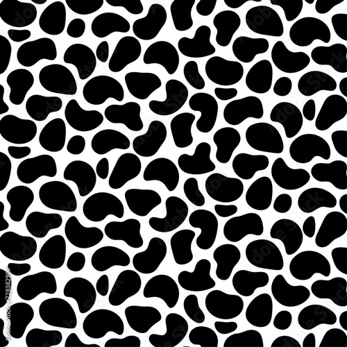 Organic amoeba blood and drops seamless pattern. Abstract blob shapes collage. Rounded simple elements collection stone, pebble, inkblot isolated on transparent background. Vector 