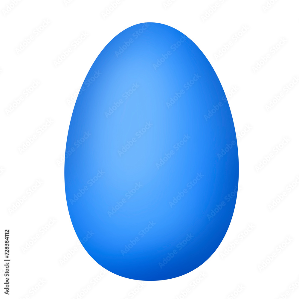 Easter illustration. Easter egg. Violet egg isolated on a white background. 3-D.
