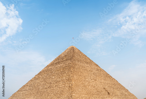 Flying over the Egyptian Pyramid of Cheops on a glider
