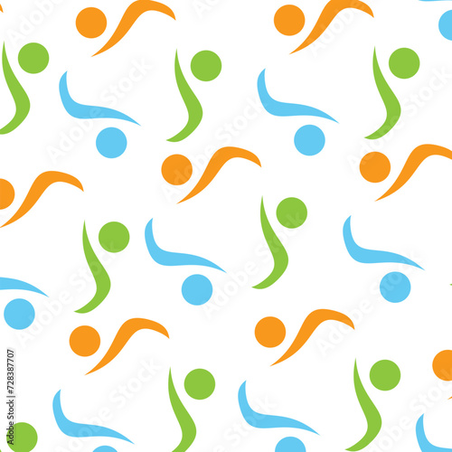 Social media network Seamless Pattern Isolated on white background
