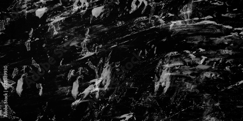 Black luxurious marble texture white veins. Textured of the black marble background. Dark grungy black wall concrete texture wall backdrop. Texture of black decorative plaster or concrete