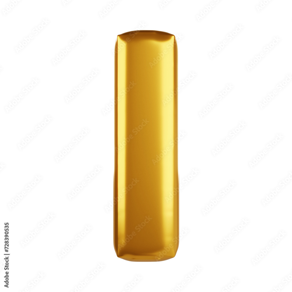 3d Balloon letter L lower case