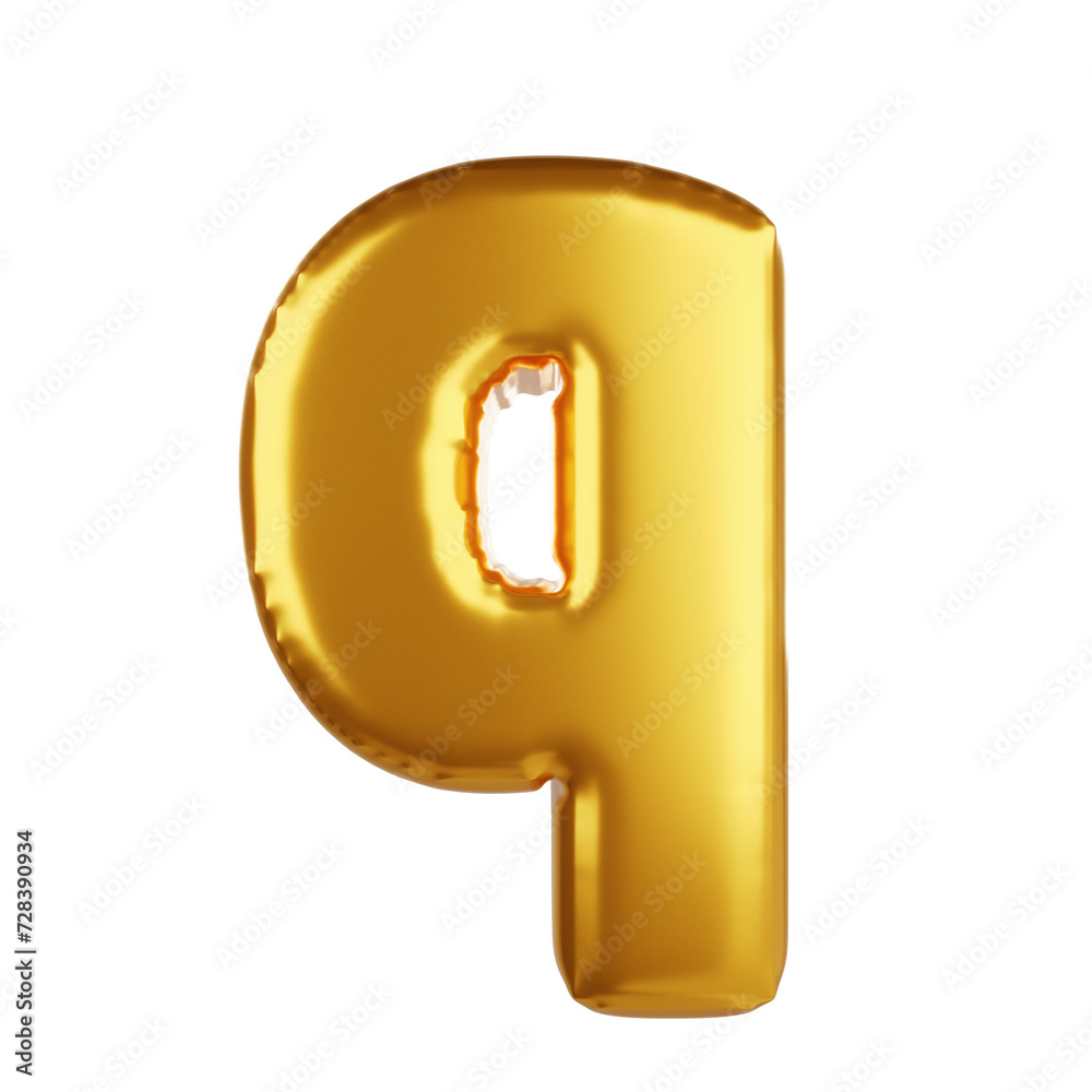 3d Balloon letter Q lower case 3d Balloon letter Q lower case