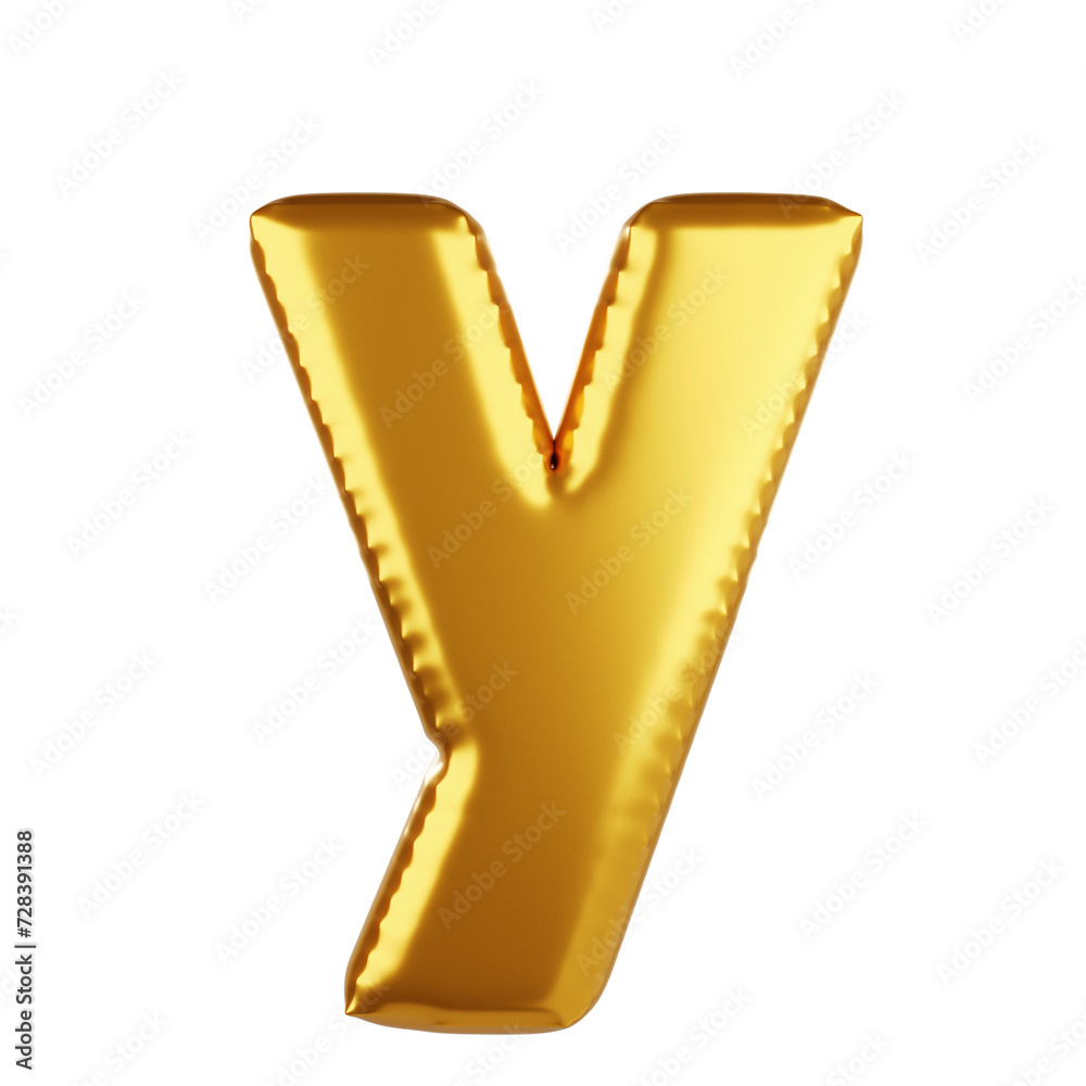 3d Balloon letter Y lower case 3d Balloon letter Y lower case