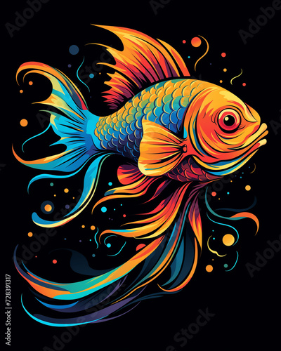 Fish Logo in a Spectrum of Hues