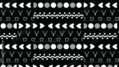 Set of Maori Polynesian tattoo bracelets border. Tribal sleeve seamless pattern vector. Samoan bracelet tattoo design vector illustration,