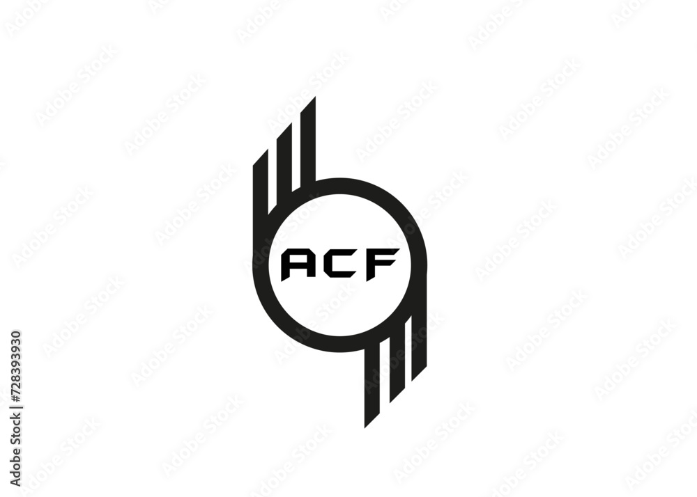 Obraz premium ACF letter logo design white color background . ACF letter logo and icon design 