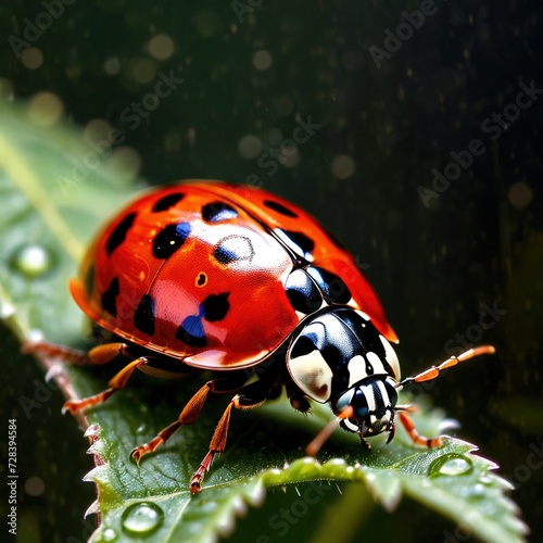 Ladybug wild animal living in nature, part of ecosystem