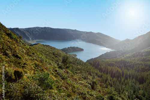 Lake fire or "Lagoa do Fogo" is a volcanic lake in the São Miguel island in the Azores - Portugal