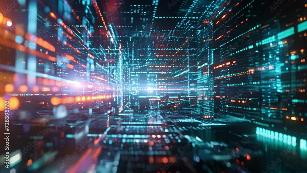 Holographic projections of global cybersecurity statistics including the number of daily attacks and the staggering cost of cybercrime serving as a constant reminder of the