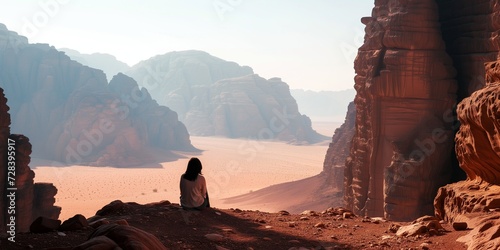 Landscapes of desert and rocks photo