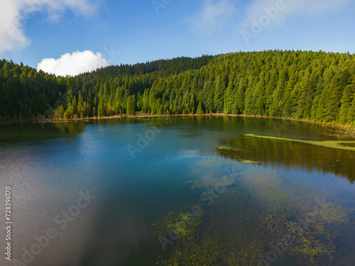 Lake canary or "Lagoa do Canario" is a volcanic lake in the island of São Miguel in the Azores - Portugal