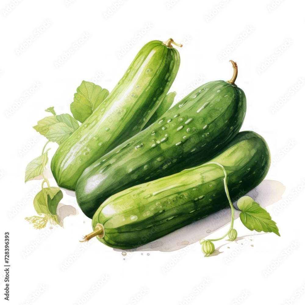 watercolor ground cucumber watercolor ground cucumber