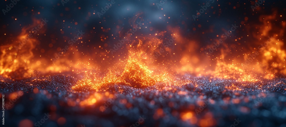 Fiery Flare A Glowing Ember in the Dark Generative AI