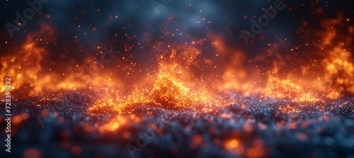 Fiery Flare A Glowing Ember in the Dark Generative AI