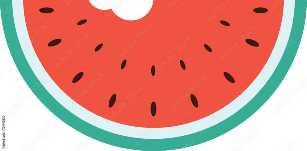slice of watermelon flat vector logo icon slice of watermelon flat vector logo icon