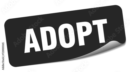 adopt sticker. adopt label