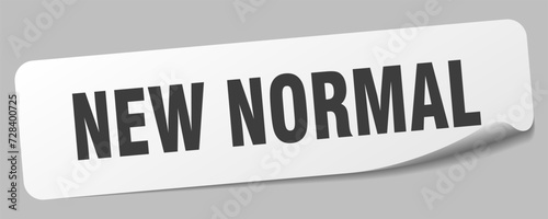 new normal sticker. new normal label