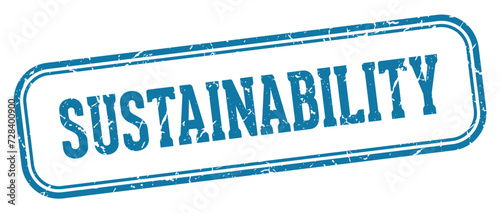 sustainability stamp. sustainability rectangular stamp on white background
