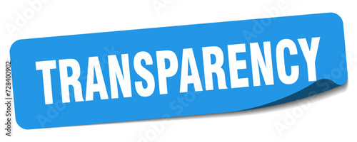 transparency sticker. transparency label