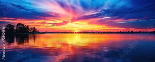 natural panorama at sunset