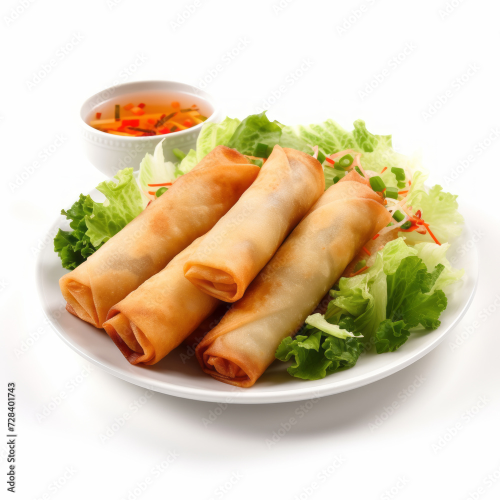 Chinese traditional spring roll filled with vegetables. Chinese traditional spring roll filled with vegetables.