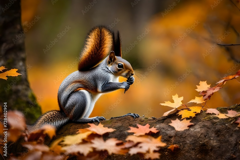 Craft a photo essay documenting the various activities of squirrels in ...