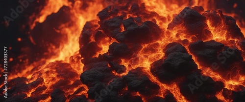 Lava texture fire background rock volcano magma molten hell hot flow flame pattern seamless