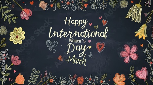 A chalkboard style banner with 