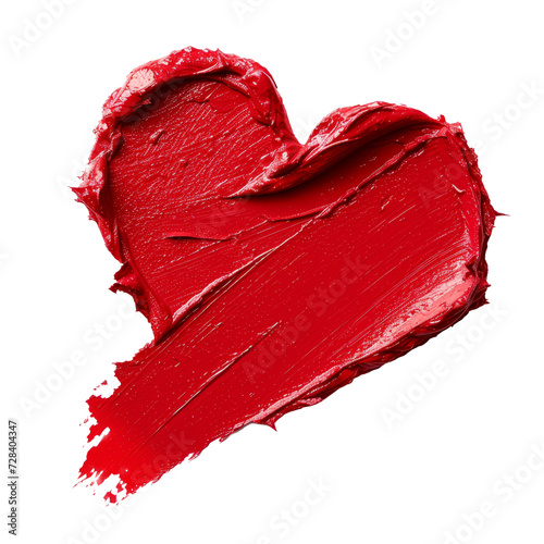A love heart made from lipstick cosmetic make up. Valentine heart symbol photo