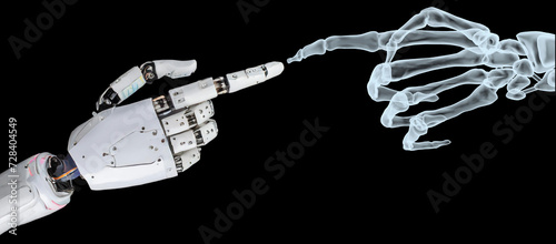 index finger xray and robot