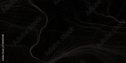 Acrylic abstract lines with wave swirl curve on pour black and gray gradient color liquid marble. Black texture of brush. scratched texture soft lines brushed steel, desktop wallpaper. etched into.