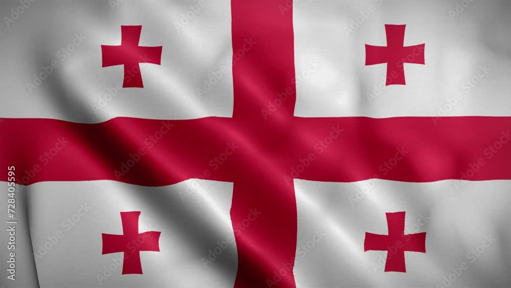 Georgia waving flag, Flag of Georgia Animation, Georgian Flag Closeup, 4k Georgian Flag Waving Animation Georgia waving flag, Flag of Georgia Animation, Georgian Flag Closeup, 4k Georgian Flag Waving Animation