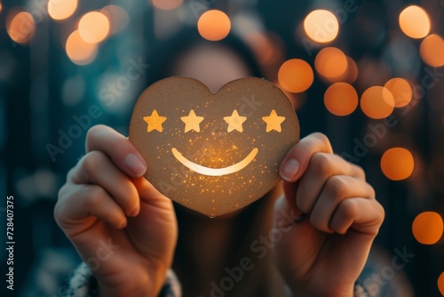 Positive Psychology Emoji merry Smiley, Icon Illustration star feedback. Smiling cartoon bright. Big grin fluffy toy happy smile. message note stress management photo