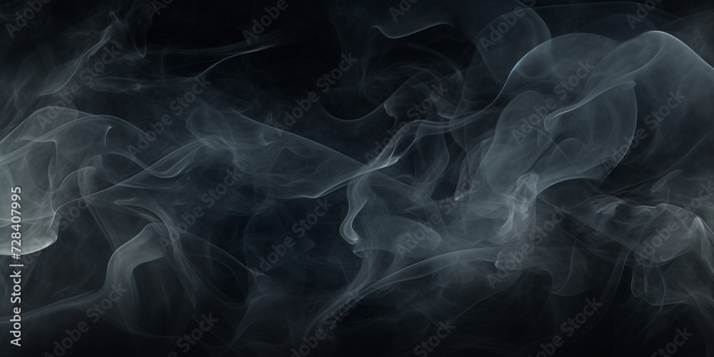 Cinematic Design Abstract Border With Black Smoke, Abstract Border With Cinematic Design And Black Smoke Texture Background

