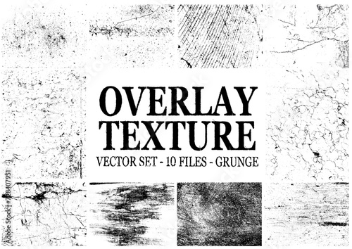 overlay texture set, collection grunge, vintage, backgrounds photo