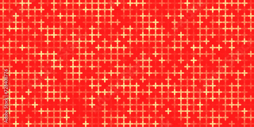 Red pattern pathematical plus symbols. Math tech design background. Medical help banner background. Vector Illustration.