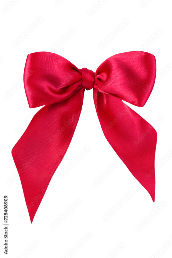 Red satin bow isolated on transparent background. Red satin bow isolated on transparent background.