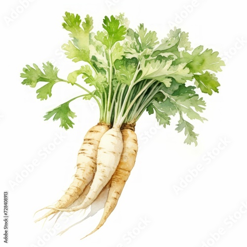 watercolor parsley root 