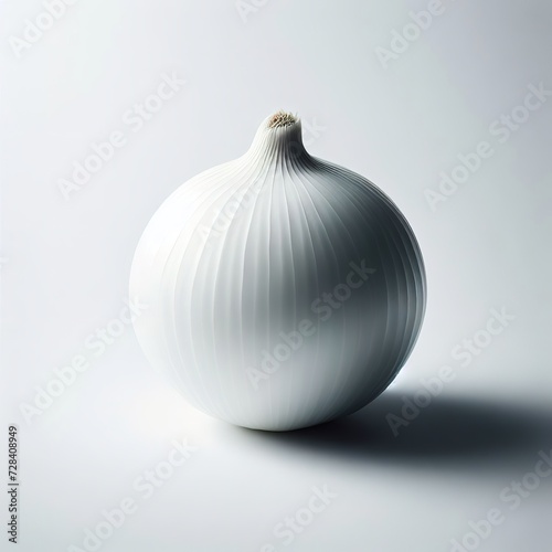 white onion on white background