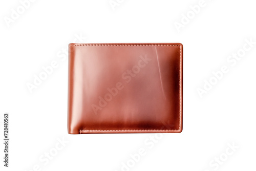 Men's leather wallet on transparent background